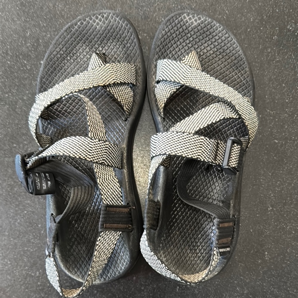 Chaco Black and Gray Hiking Sandals with Adjustable Straps